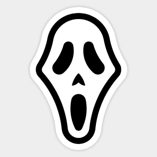 Halloween Spooky Ghost Face Sticker